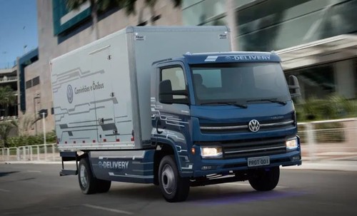 Caminhão elétrico tem autonomia de até 200 km (Volkswagen/Divulgação)