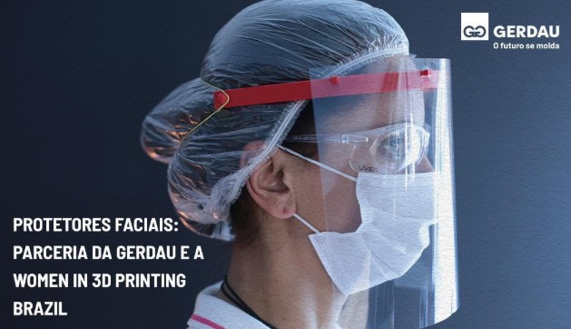 Gerdau apoia projeto de impressão 3D e injeção plástica para doação de 10 mil protetores faciais