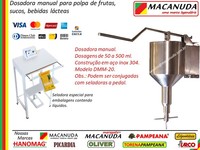 DOSADOR INOX MANUAL PARA POLPA DE FRUTAS MACANUDA