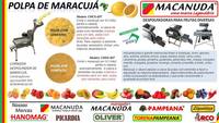 MÁQUINA INDUSTRIAL DESPOLPADEIRA DE MARACUJÁ, MARCA MACANUDA