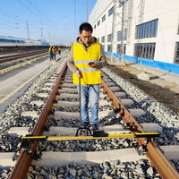 Leitor de medidor de pista rolante digital portátil ferroviário