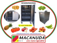 DESIDRATAÇÃO PROFISSIONAL DE FRUTAS E HORTALIÇAS MACANUDA BRASIL