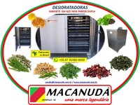 SECAGEM DE ERVAS MEDICINAIS EQUIPAMENTOS INDUSTRIAIS MARCA MACANUDA