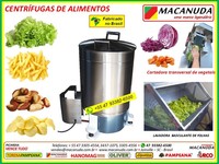 CENTRÍFUGA INDUSTRIAL PARA SECAR BATATAS CORTADAS MACANUDA