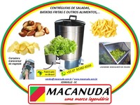 CENTRÍFUGA PARA CASTANHAS DE CAJÚ INDUSTRIAL, MARCA MACANUDA