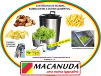 MÁQUINA CENTRIFUGADORA INDUSTRIAL DE SALADAS, MARCA MACANUDA