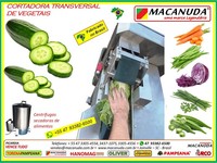 MÁQUINA INDUSTRAL DE FATIAR PEPINO, MARCA MACANUDA